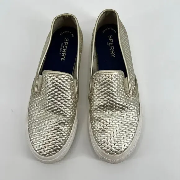 Gold Slip-On Women Shoes - Picture 7 of 8